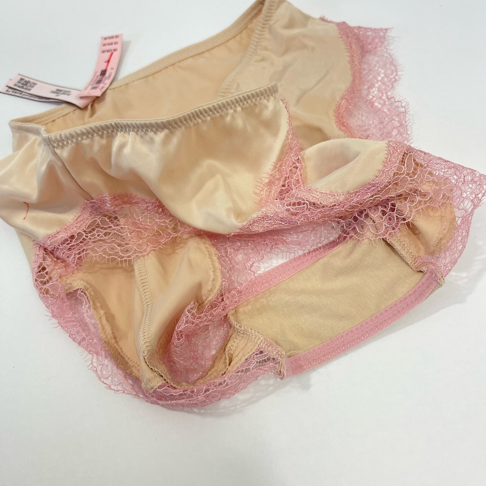 NWT Victoria Secret Nude Pink Lace High Waisted Underwear Panties - Picture 4 of 9